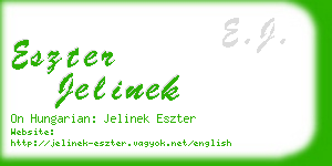 eszter jelinek business card